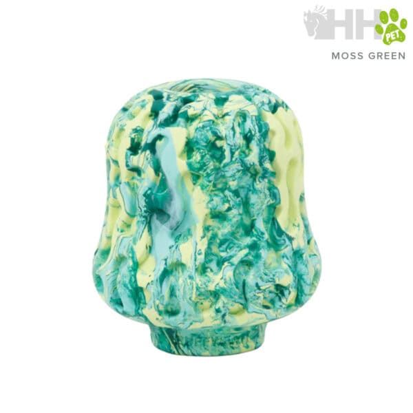 Resina decorativa estilo mármol en tonos verdes y azules.