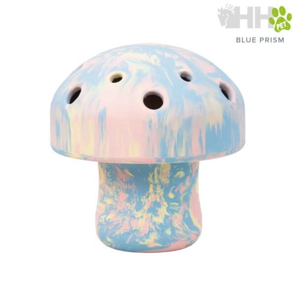 Lámina de silicona decorativa en forma de hongo con efecto iridiscente para mascotas.