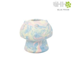 Colorido peluche de unicornio con diseño de mármol en tonos pastel, ideal para mascotas y decoración.