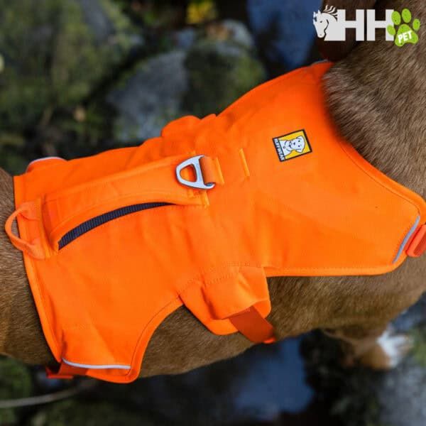 Reflector para perros en color naranja, ideal para ropa de mascotas, visibilidad y seguridad, tienda online TodoMASKOTAS.