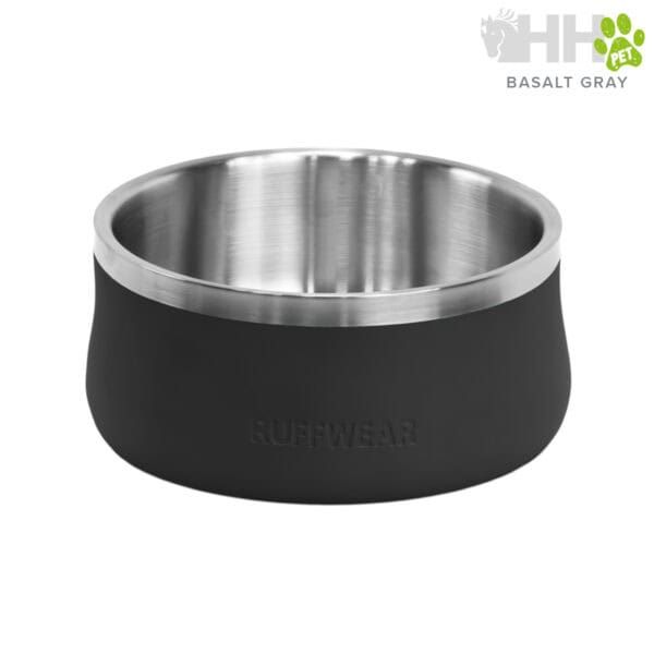 Acero inoxidable y caucho para perros, comedero robusto y antideslizante.