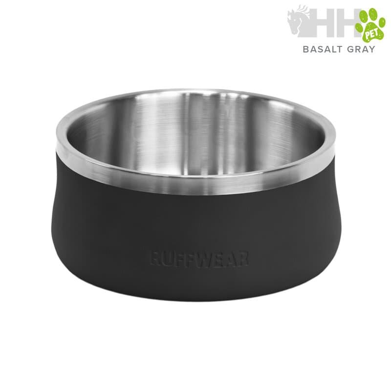 Acero inoxidable y caucho para perros, comedero robusto y antideslizante.