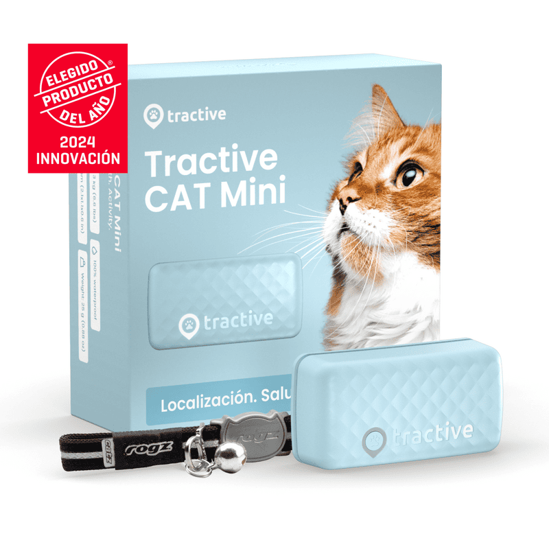 Localizador GPS para gatos, Tractive CAT Mini, tracking animal doméstico, tienda mascotas online.