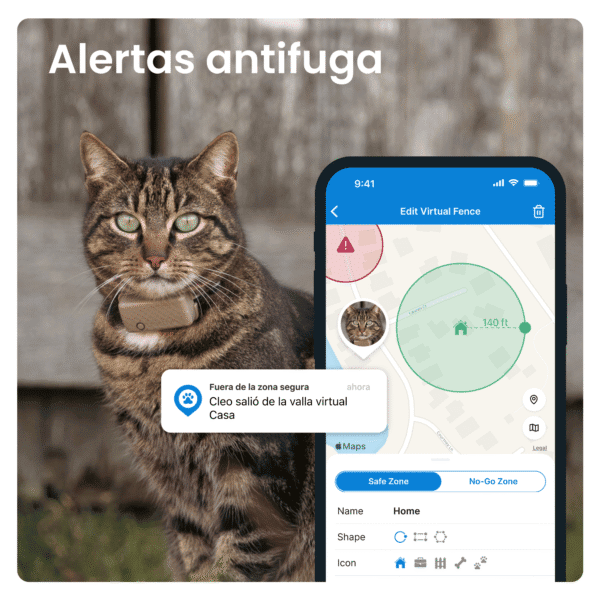 Vigilancia antifuuga para gatos con collar GPS en tienda online TodoMASKOTAS.