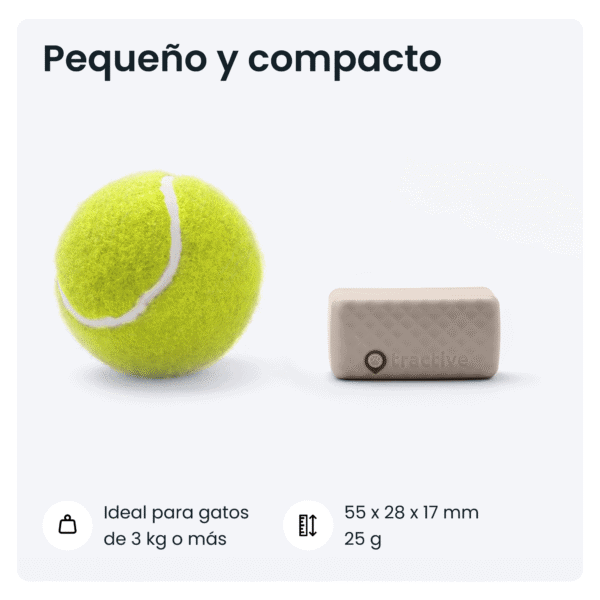Pelota tenis para gatos de 3 kg o más, ideal para mascotas activas.