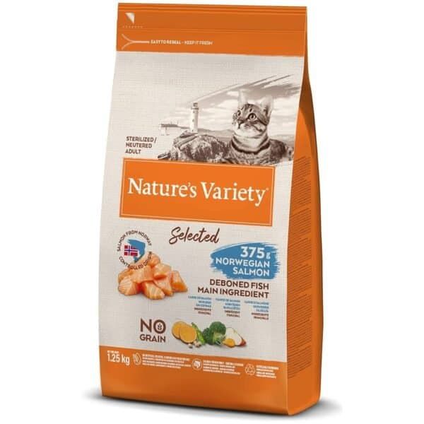 natures variety cat selected sterilized salmon 3 kg.