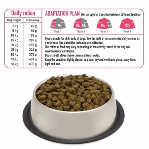 Comida natural para perros, alimentación saludable para todo tipo de razas y edades.