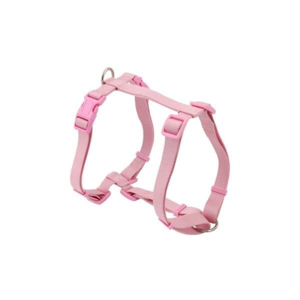 Arnés rosa para perros pequeños, ajustable y cómodo para mascotas de 32-52 cm.