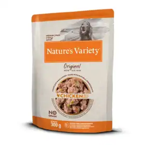2. Comida para perros Nature's Variety Original Pollo 300g, sin cereales y con ingredientes naturales.