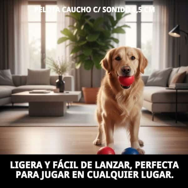 pelota caucho c/ sonido 6,5 cm