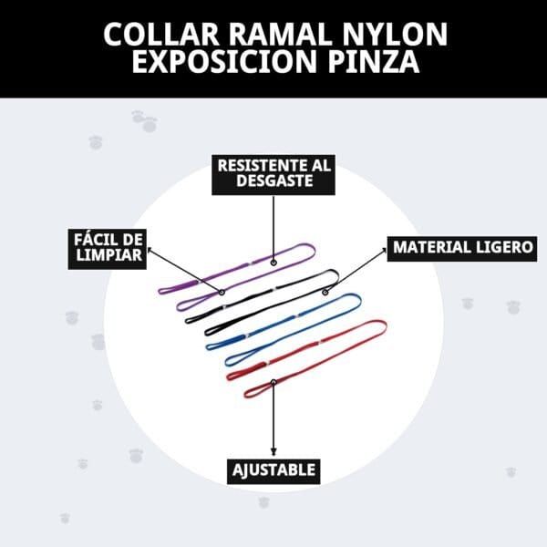 collar ramal nylon exposicion pinza