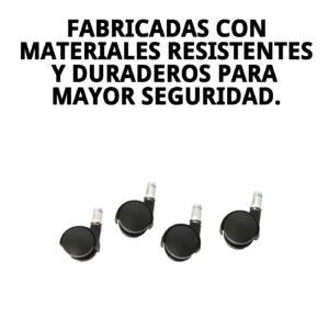 set 4 ruedas para transportínes de perro gulliver iata giratorias