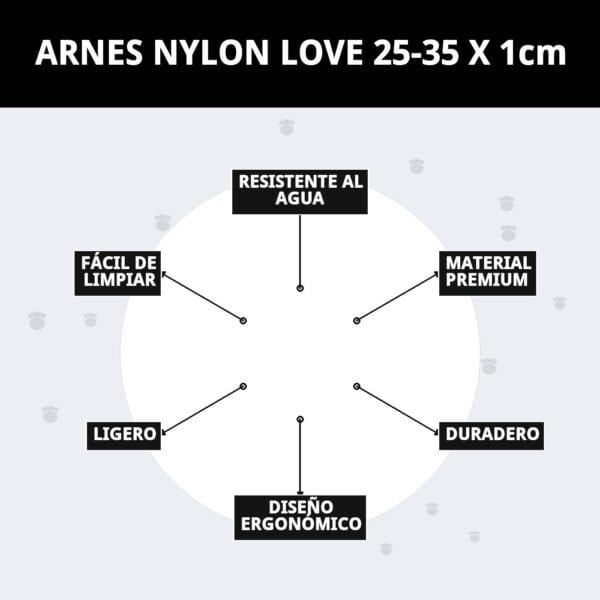 arnes nylon love 25 35 x 1cm