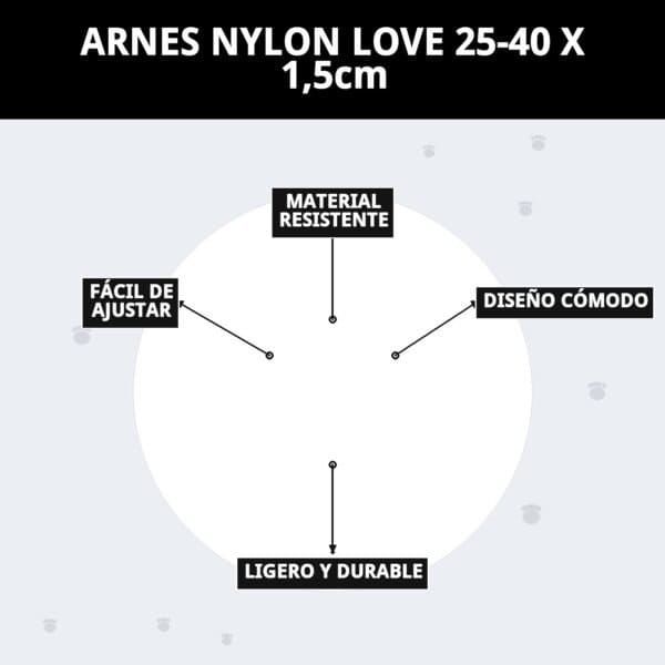 arnes nylon love 25 40 x 1,5cm