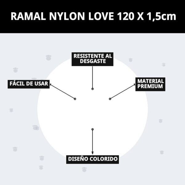 ramal nylon love 120 x 1,5cm