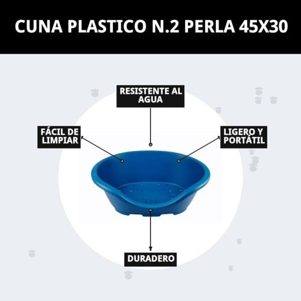 cuna plastico n.2 perla 45x30