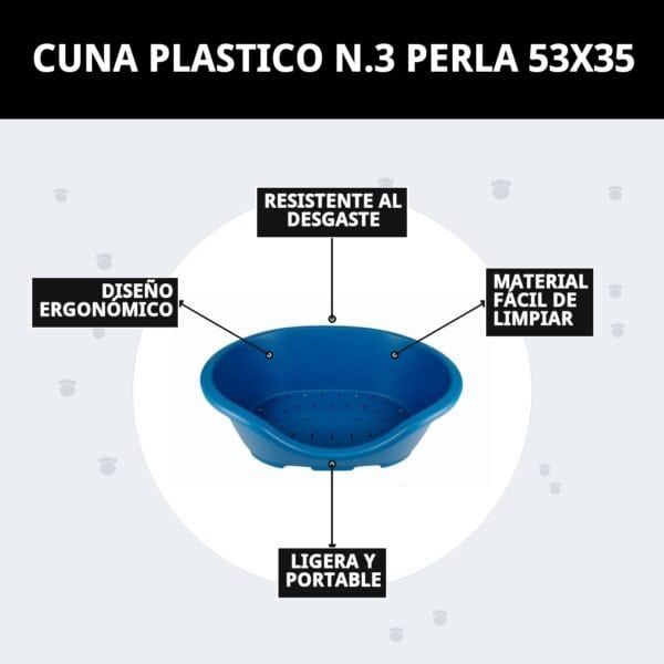 cuna plastico n.3 perla 53x35
