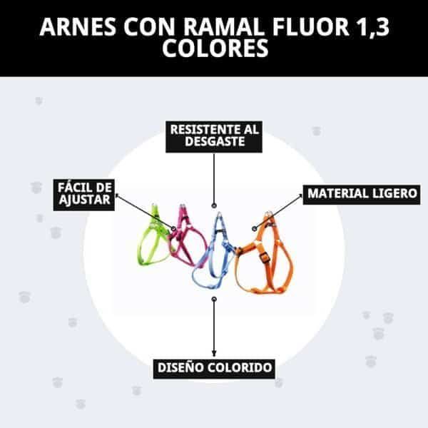 arnes con ramal fluor 1,3 colores