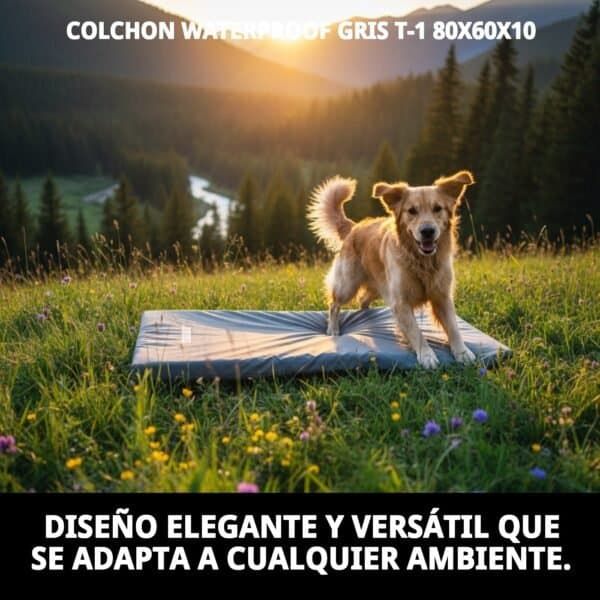 colchon waterproof gris t 1 80x60x10