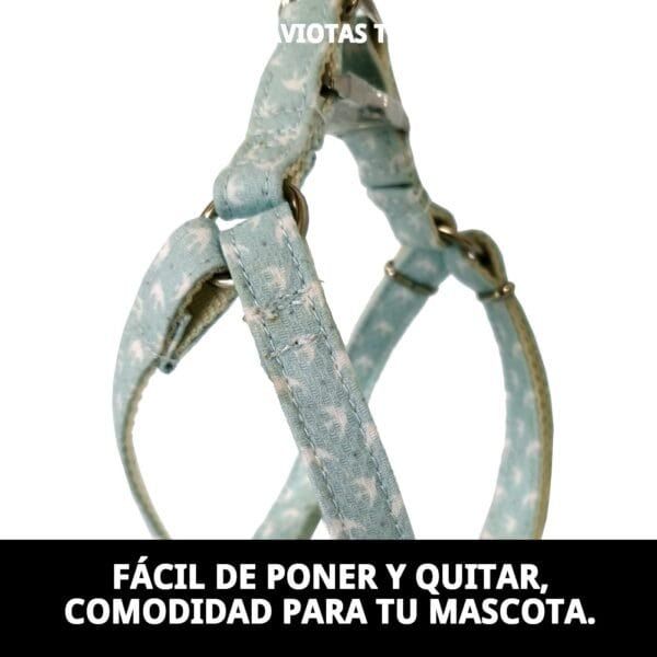 petral para perro gaviotas t 5 (40–50 cm x 2 cm) | arnés ajustable y cómodo – moly