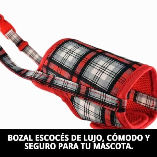 bozal deluxe escocés talla s moly | suave, transpirable y ajustable para perros pequeños