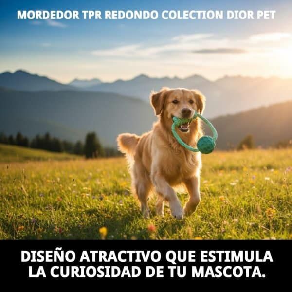 mordedor tpr redondo collection dior pet moly | juguete resistente y elegante para perros