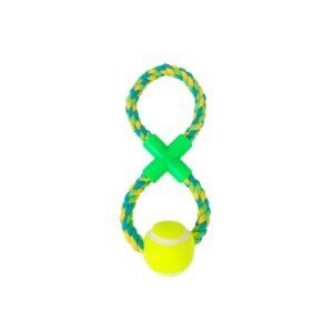 lanzadera con pelota de tenis wow moly | juguete para lanzar más lejos y divertir a tu perro