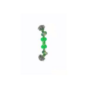 mordedor tpr 26 cm green moly | juguete resistente para masticar y fortalecer la mandíbula