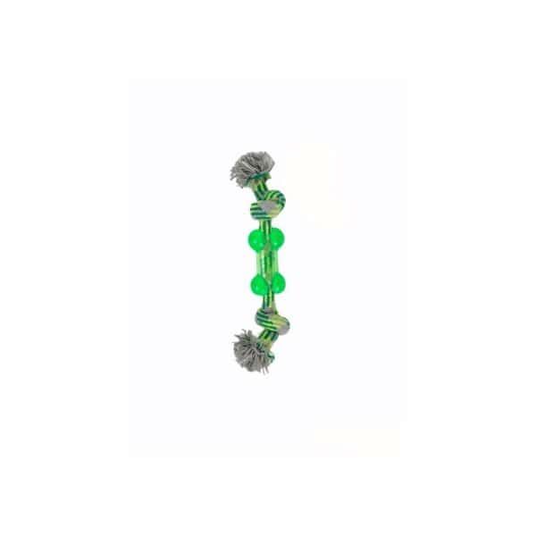 mordedor tpr 26 cm green moly | juguete resistente para masticar y fortalecer la mandíbula
