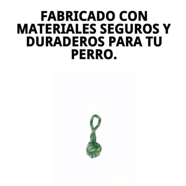 mordedor asa con pelota 18 cm tpr green moly | juguete resistente para morder y tirar
