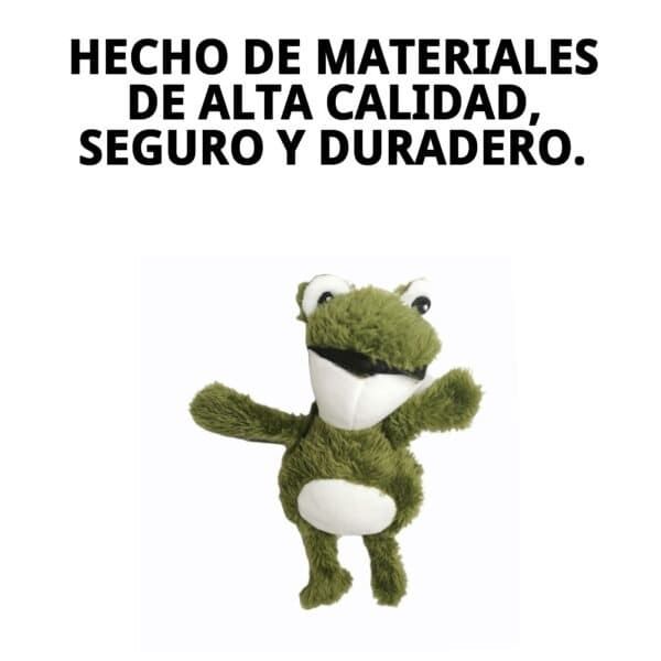 peluche ranita para perros 20 cm moly | juguete suave con sonido y súper adorable