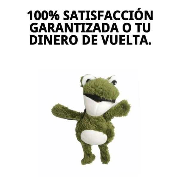 peluche ranita para perros 20 cm moly | juguete suave con sonido y súper adorable