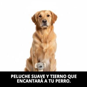 peluche osito para perros 20 cm moly | juguete suave con sonido, ideal para masticar y abrazar