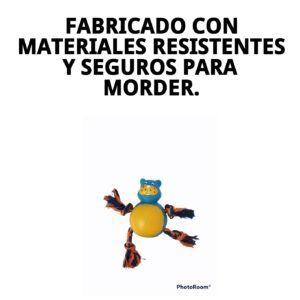 mordedor hipopótamo para perros 21 cm moly | juguete resistente y estimulante para masticar