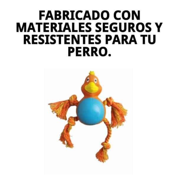 mordedor pollito para perros 21 cm moly | juguete resistente y divertido para masticar