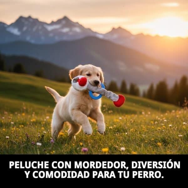 peluche mono para perros 45 cm moly | juguete con sonido y mordedor integrado