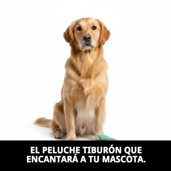 peluche tiburón para perros 37 cm moly | juguete interactivo con sonido y súper suave