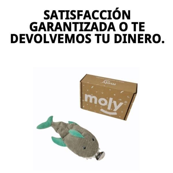 peluche tiburón para perros 37 cm moly | juguete interactivo con sonido y súper suave