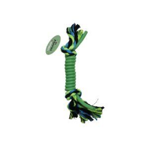 mordedor para perros de silicona y algodón 25 cm | juguete resistente y limpia dientes moly calidad