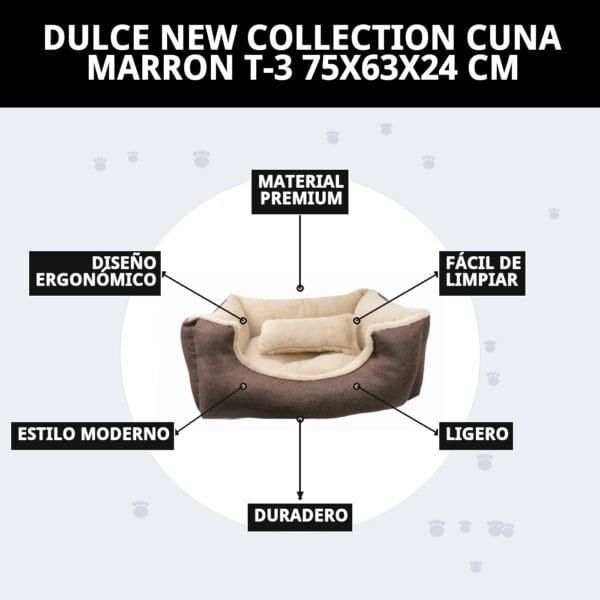 dulce new collection cuna marron t 3 75x63x24 cm
