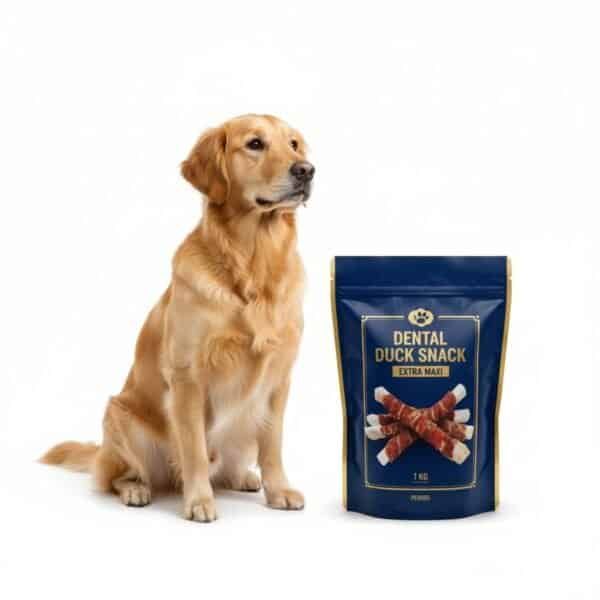dental snack de pato extra maxi 1 kg | masticación prolongada y cuidado dental para perros grandes