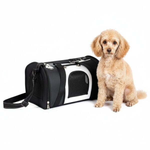 transportín nylon prestige 43×25×29 cm | bolsa de transporte cómoda y segura para perros y gatos – moly