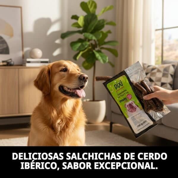 salchichas de cerdo ibérico moly 250 g | snack natural y premium para perros
