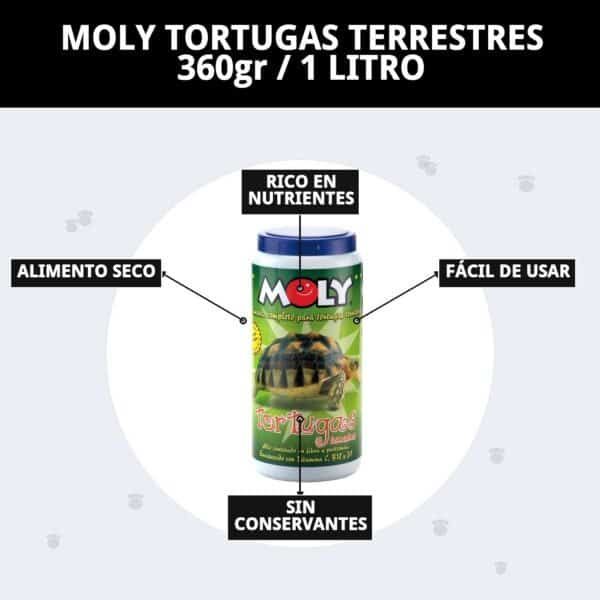 moly tortugas terrestres 360gr / 1 litro