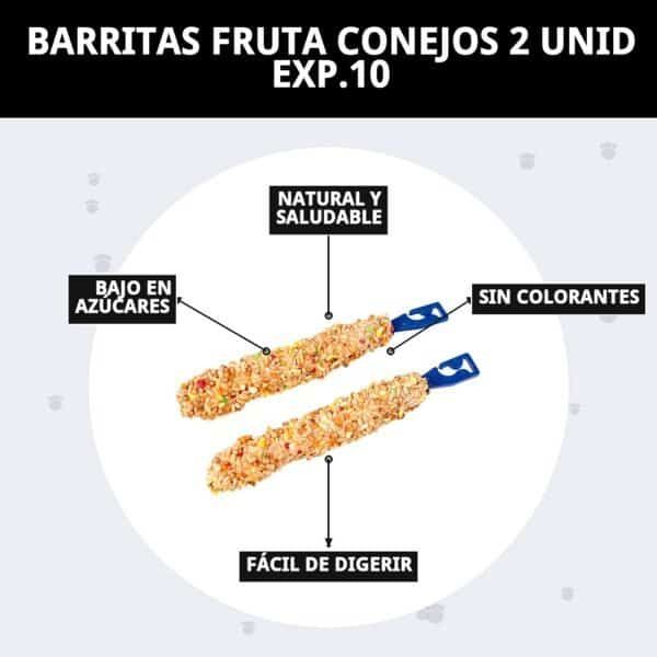 barritas fruta conejos 2 unid exp.10