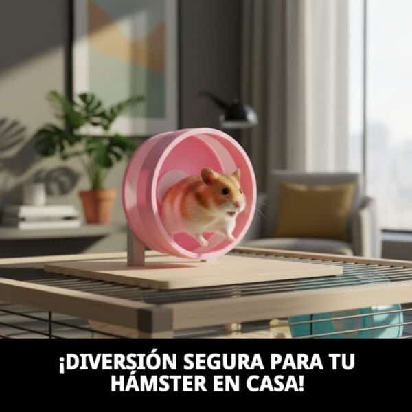 ruleta hamster 14.5cm plastico cerrada
