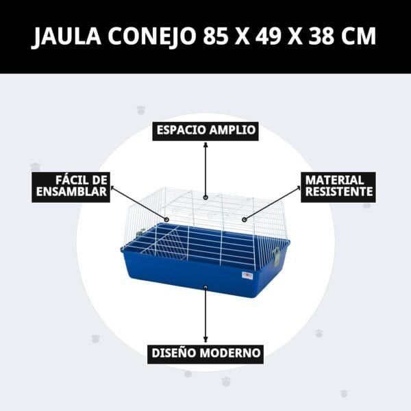jaula conejo 85 x 49 x 38 cm