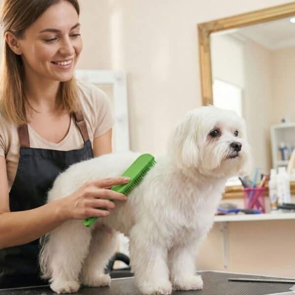 cepillo multiusos de silicona 26 cm moly | especial para perros con dermatitis y piel sensible