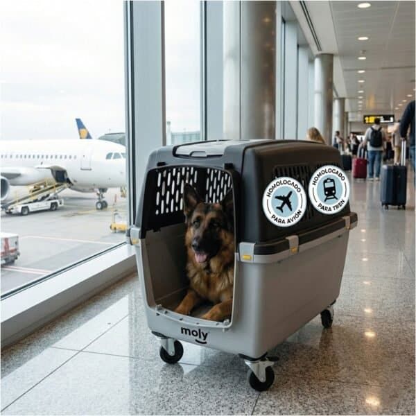 transportín gulliver iata n.º 7 | transportín aprobado para avión para perros grandes medidas de 102 x 72 x 76 cm