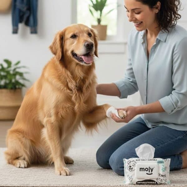 toallitas higiénicas con bactericida y repelente antiparasitario | limpieza y protección diaria – moly